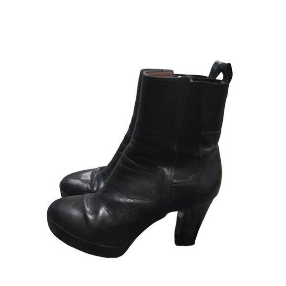 Donald J Pliner Black Milan2 Soft Leather Platform Heel Boots Size 8 - Picture 2 of 7
